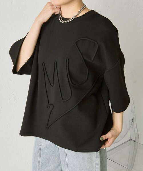 ear PAPILLONNER(イアパピヨネ)の「SUM1コードトップス【SUM1 STYLE】(Tシャツ/カットソー・レディース・ホワイト/ブラック・FREE)」の13枚目の写真