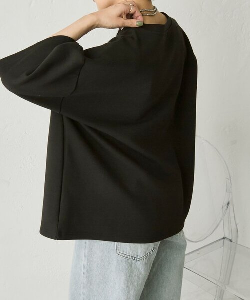 ear PAPILLONNER(イアパピヨネ)の「SUM1コードトップス【SUM1 STYLE】(Tシャツ/カットソー・レディース・ホワイト/ブラック・FREE)」の11枚目の写真