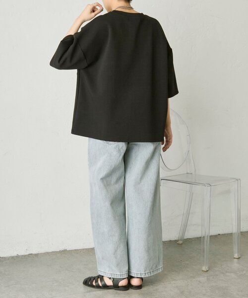 ear PAPILLONNER(イアパピヨネ)の「SUM1コードトップス【SUM1 STYLE】(Tシャツ/カットソー・レディース・ホワイト/ブラック・FREE)」の6枚目の写真