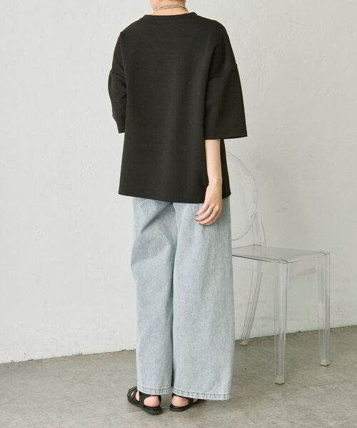 ear PAPILLONNER(イアパピヨネ)の「SUM1コードトップス【SUM1 STYLE】(Tシャツ/カットソー・レディース・ホワイト/ブラック・FREE)」の5枚目の写真