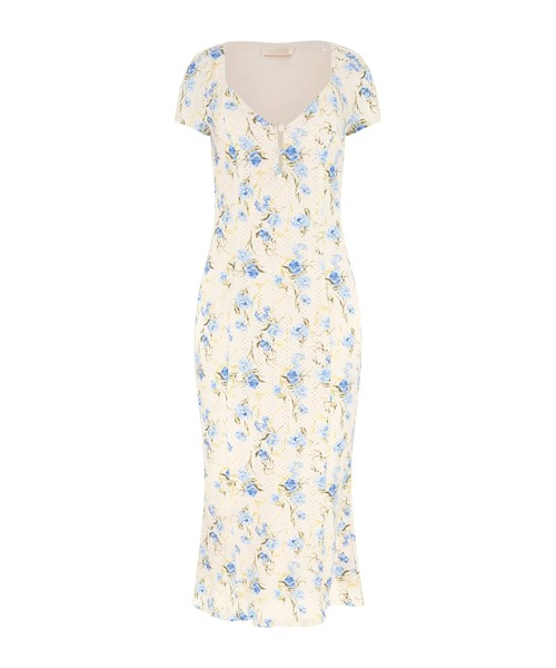 Guess（ゲス）の「TEODOLINDA Midi Dress ワンピース ドレス（ワンピース・レディース・ホワイト×ブルー・SMALL/X-SMALL/MEDIUM）」の4枚目の写真