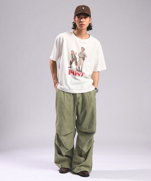 RAGEBLUE(レイジブルー)の「Over Dye Snow Loose Wide Pants/加工スノールーズ/パラシュートパンツ(カーゴパンツ・メンズ・ダークグレー/グリーン/パープル・MEDIUM/LARGE)」の8枚目の写真