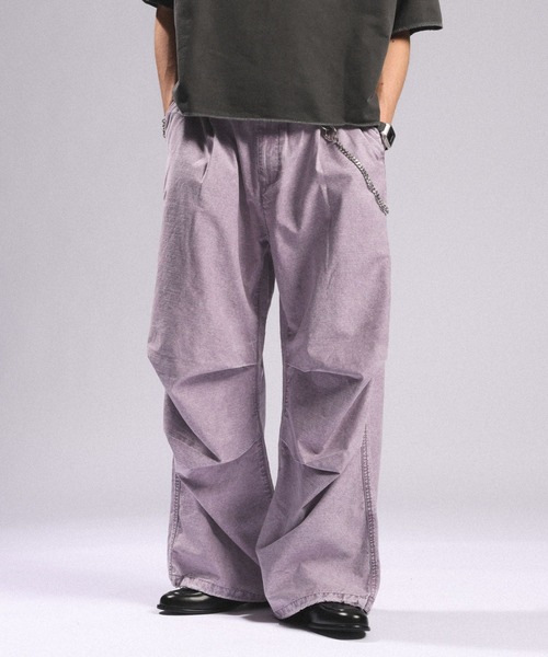 RAGEBLUE(レイジブルー)の「Over Dye Snow Loose Wide Pants/加工スノールーズ/パラシュートパンツ(カーゴパンツ・メンズ・ダークグレー/グリーン/パープル・MEDIUM/LARGE)」の20枚目の写真