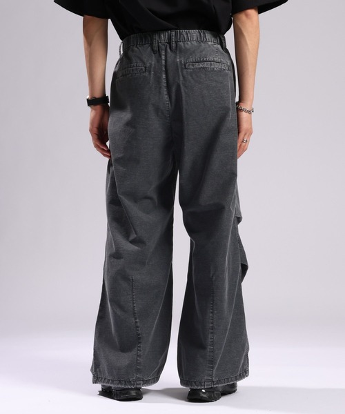 セール】Over Dye Snow Loose Wide Pants/加工スノールーズ