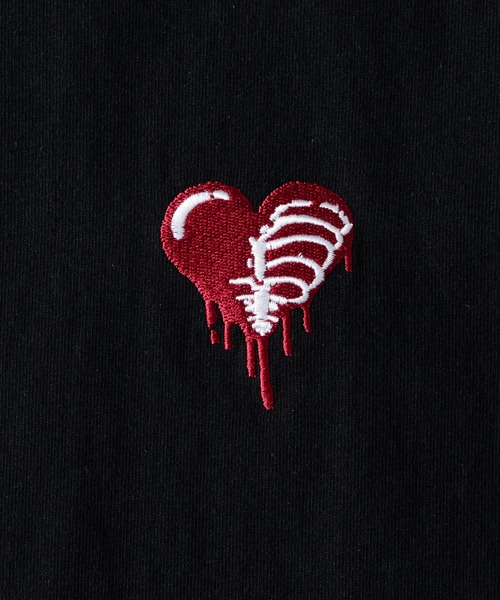 ADAMASTE（アダマスト）の「Skeleton Heart Logo T-shirt - スケルトンハートロゴTEE【短丈】（Tシャツ/カットソー・メンズ・ホワイト/ブラック・SMALL/MEDIUM/LARGE）」の15枚目の写真