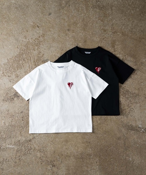 ADAMASTE（アダマスト）の「Skeleton Heart Logo T-shirt - スケルトンハートロゴTEE【短丈】（Tシャツ/カットソー・メンズ・ホワイト/ブラック・SMALL/MEDIUM/LARGE）」の16枚目の写真