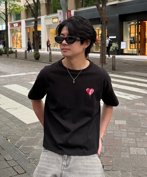 ADAMASTE（アダマスト）の「Skeleton Heart Logo T-shirt - スケルトンハートロゴTEE【短丈】（Tシャツ/カットソー・メンズ・ホワイト/ブラック・SMALL/MEDIUM/LARGE）」の8枚目の写真