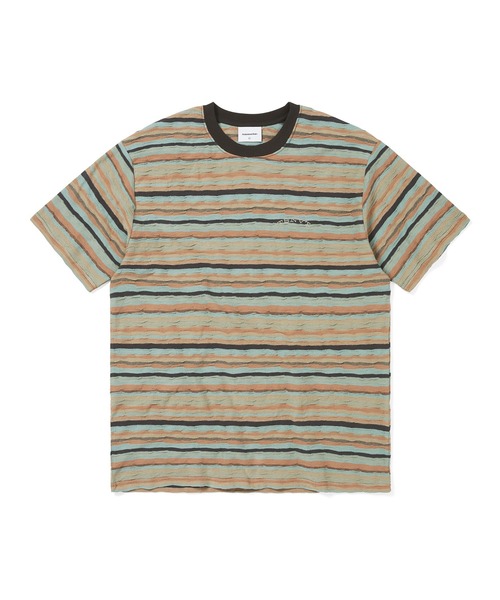 thisisneverthat(ディスイズネバーザット)の「Wave Jacquard Tee(Tシャツ/カットソー・メンズ・オレンジ/ダークパープル/ブルー・L/M/S/XL)」の1枚目の写真