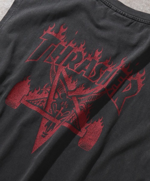 THRASHER(スラッシャー)の「【THRASHER/スラッシャー】ピグメント加工 バックロゴ ノースリーブTシャツ(Tシャツ/カットソー・メンズ・ライトグレー/ピンク/グレー系1/ブラウン/サックスブルー/グレー系2・L/M/XL)」の22枚目の写真