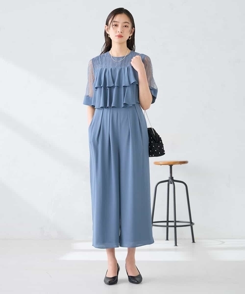 a.v.v(アーヴェヴェ)の「【結婚式/お呼ばれに】ラッフルティアードオールインワンドレス(ワンピース・レディース・ブラック/ブルー・38/36/40)」の17枚目の写真