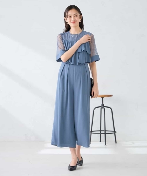a.v.v(アーヴェヴェ)の「【結婚式/お呼ばれに】ラッフルティアードオールインワンドレス(ワンピース・レディース・ブラック/ブルー・38/36/40)」の16枚目の写真