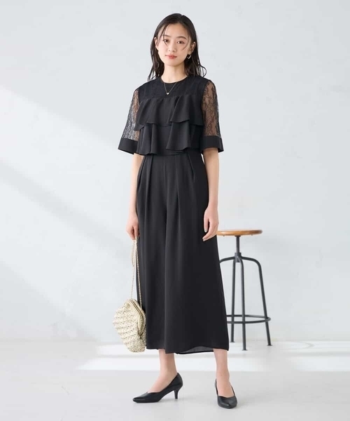 a.v.v(アーヴェヴェ)の「【結婚式/お呼ばれに】ラッフルティアードオールインワンドレス(ワンピース・レディース・ブラック/ブルー・38/36/40)」の13枚目の写真