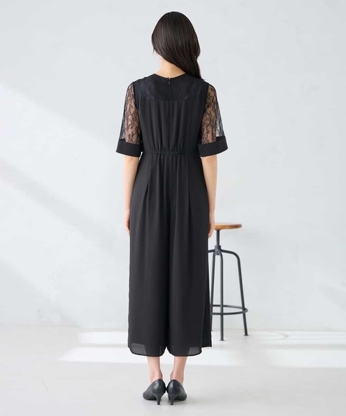 a.v.v(アーヴェヴェ)の「【結婚式/お呼ばれに】ラッフルティアードオールインワンドレス(ワンピース・レディース・ブラック/ブルー・38/36/40)」の10枚目の写真