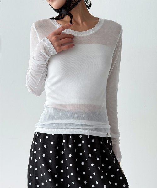 THE GREEN LAB（ザグリーンラボ）の「ソフトテンセルエアリー ロングスリーブ [ライトピンク]（Tシャツ/カットソー・レディース・その他・FREE）」の9枚目の写真