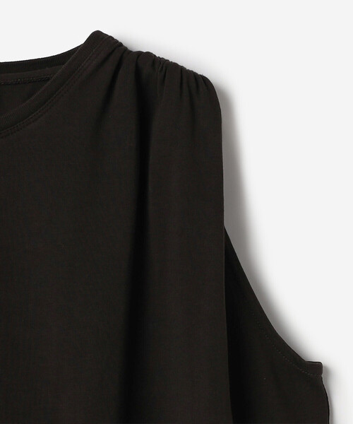 Bshop(ビショップ)の「WL | ナチュラルダイ ミントジャージースリーブレストップ WOMEN(Tシャツ/カットソー・レディース・ブラック/グレイッシュベージュ・F)」の11枚目の写真