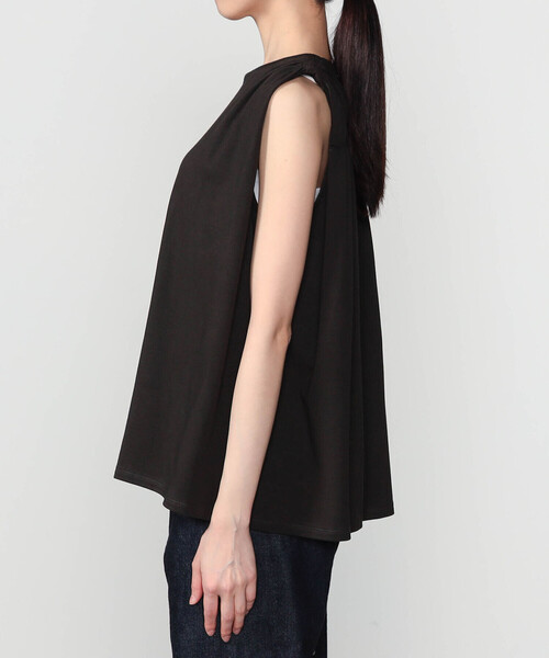 Bshop(ビショップ)の「WL | ナチュラルダイ ミントジャージースリーブレストップ WOMEN(Tシャツ/カットソー・レディース・ブラック/グレイッシュベージュ・F)」の8枚目の写真