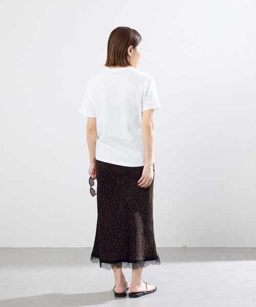 IENA(イエナ)の「BLACK 裾レースレオパードスカート(スカート・レディース・ブラウン・38/36)」の9枚目の写真