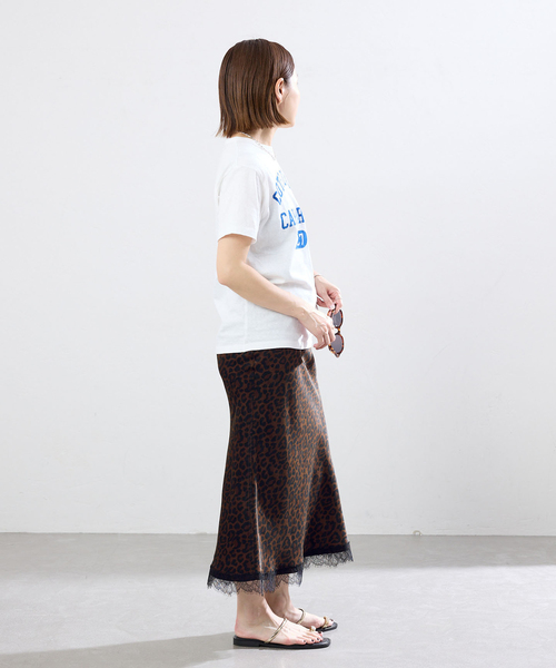 IENA(イエナ)の「BLACK 裾レースレオパードスカート(スカート・レディース・ブラウン・38/36)」の10枚目の写真