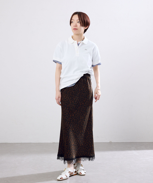 IENA(イエナ)の「BLACK 裾レースレオパードスカート(スカート・レディース・ブラウン・38/36)」の11枚目の写真