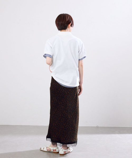 IENA(イエナ)の「BLACK 裾レースレオパードスカート(スカート・レディース・ブラウン・38/36)」の13枚目の写真