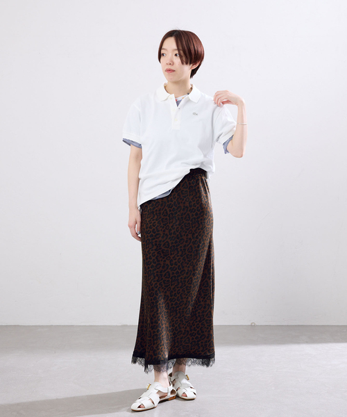 IENA(イエナ)の「BLACK 裾レースレオパードスカート(スカート・レディース・ブラウン・38/36)」の14枚目の写真