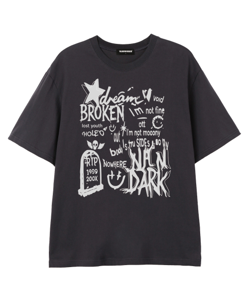 VANNWORKS(バンワークス)の「BROKEN STAR 半袖Tシャツ (VS0224) チャコール(Tシャツ/カットソー・メンズ・その他・SMALL/MEDIUM/LARGE/X-LARGE/XX-LARGE)」の3枚目の写真