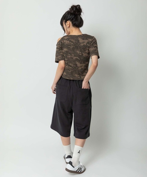 ALAND(エーランド)の「【UNISEX】ALAND/Aロゴ刺繍ウラケハーフスウェットパンツ(スウェットパンツ・レディース・ブラック/グレー・MEDIUM/LARGE)」の6枚目の写真