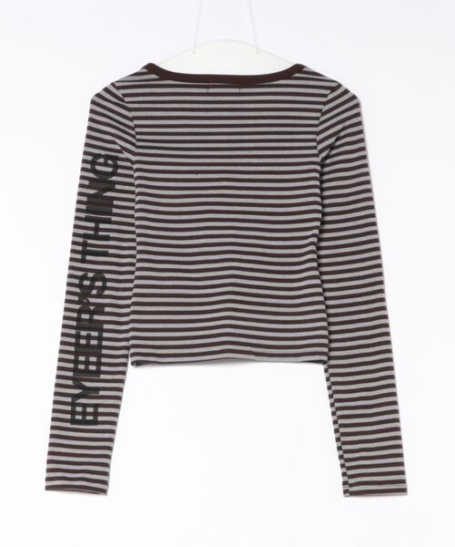 EYEER(イワイイアル)の「02 LOGO BUTTON LONG SLEEVE(Tシャツ/カットソー・レディース・ストライプ/ブラック・SMALL)」の18枚目の写真