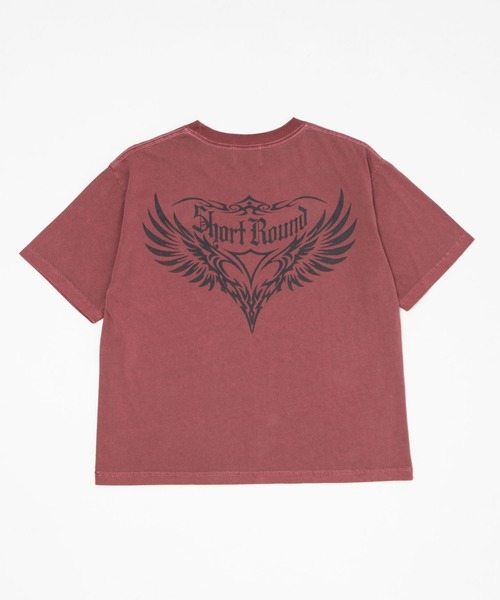 SHORT ROUND(ショートラウンド)の「SHORT ROUND/【26年春夏新作】クロップドグラフィックT(Tシャツ/カットソー・メンズ・ベージュ/ホワイト/ブラック系その他/ワイン・LARGE/MEDIUM)」の17枚目の写真