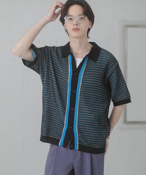 総針ニットシャツ EDIFICE by PIPPIOLINO》 クロシェ ニット シャツのコーディネート