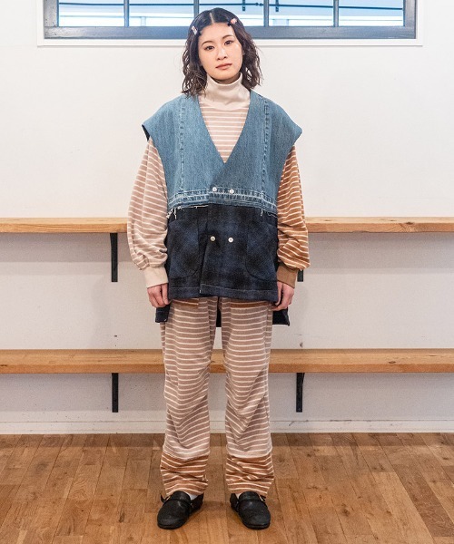 masterkey(マスターキー)の「mcg3815- CLOAK-VEST ポンチョ風ベスト(MK27A-V-01)(ベスト・メンズ・ブルー/ブラック・FREE)」の6枚目の写真