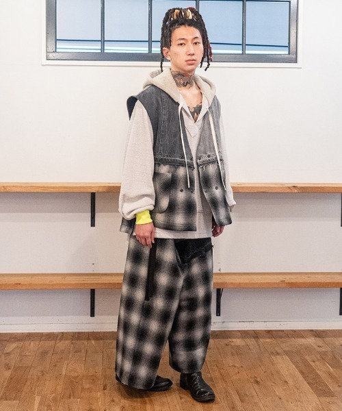 masterkey(マスターキー)の「mcg3815- CLOAK-VEST ポンチョ風ベスト(MK27A-V-01)(ベスト・メンズ・ブルー/ブラック・FREE)」の7枚目の写真