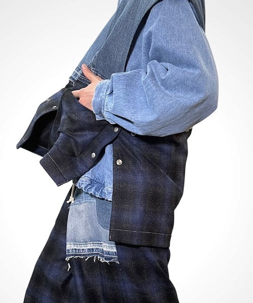 masterkey(マスターキー)の「mcg3815- CLOAK-VEST ポンチョ風ベスト(MK27A-V-01)(ベスト・メンズ・ブルー/ブラック・FREE)」の18枚目の写真