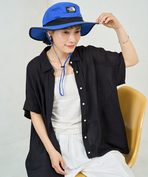 THE NORTH FACE(ザノースフェイス)の「THE NORTH FACE/ザ・ノース・フェイス Horizon Hat ホライズンハット/NN42531(ハット・メンズ・ベージュ/グレー/ブルー・ONE SIZE)」の4枚目の写真