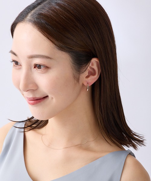 CALIN STANDARD(カリンスタンダード)の「◆金属アレルギー対応◆◆made in japan◆【片手でスムースワンタッチ】オーバル ミニスムースピアス(ピアス(両耳用)・レディース・ゴールド/ピンクゴールド/シルバー・FREE)」の5枚目の写真
