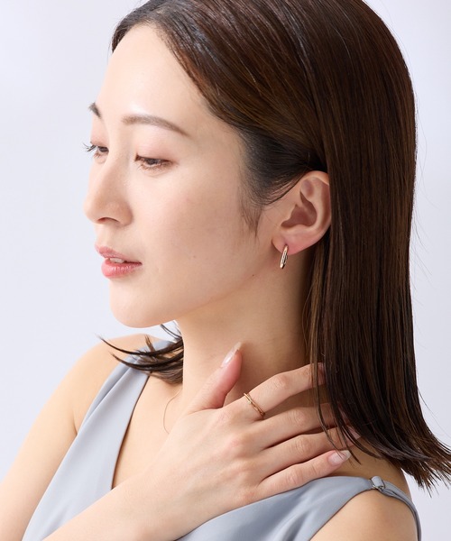 CALIN STANDARD(カリンスタンダード)の「◆金属アレルギー対応◆◆made in japan◆【片手でスムースワンタッチ】オーバル ミニスムースピアス(ピアス(両耳用)・レディース・ゴールド/ピンクゴールド/シルバー・FREE)」の7枚目の写真