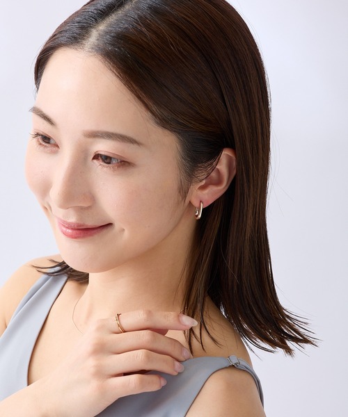 CALIN STANDARD(カリンスタンダード)の「◆金属アレルギー対応◆◆made in japan◆【片手でスムースワンタッチ】オーバル ミニスムースピアス(ピアス(両耳用)・レディース・ゴールド/ピンクゴールド/シルバー・FREE)」の8枚目の写真