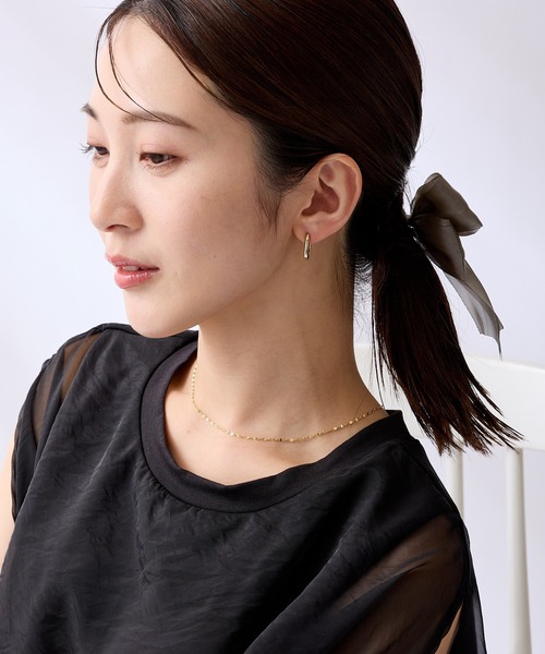 CALIN STANDARD(カリンスタンダード)の「◆金属アレルギー対応◆◆made in japan◆【片手でスムースワンタッチ】オーバル ミニスムースピアス(ピアス(両耳用)・レディース・ゴールド/ピンクゴールド/シルバー・FREE)」の10枚目の写真