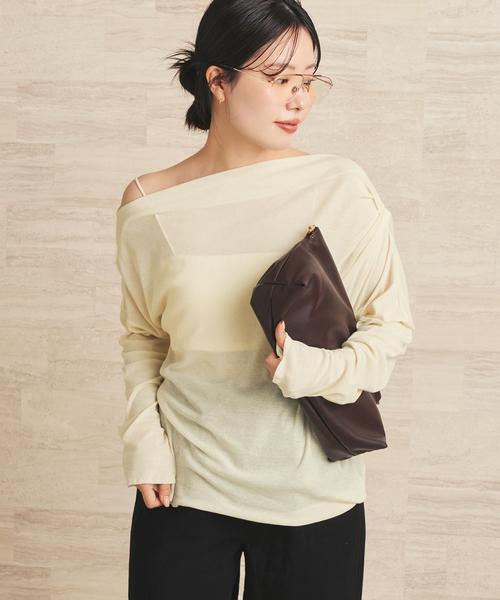 plage(プラージュ)の「GREYCHORD / グレーコード 別注 トップス(Tシャツ/カットソー・レディース・ライトグリーン/ベージュ系その他/ブラウン系その他・FREE)」の2枚目の写真