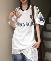【26年春夏新作】ナンバリング オーバーサイズ メッシュゲーム半袖Tシャツ