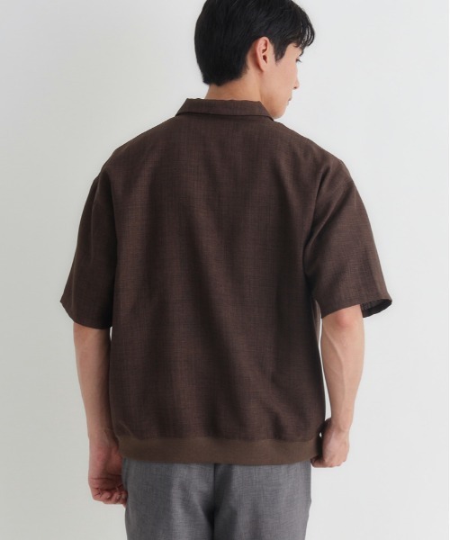BACK NUMBER(バックナンバー)の「【BACK NUMBER】リネンライクポロシャツ (ドライタッチ / ドロップショルダー / 裾リブ / 休日カジュアル / Re-Vintage)(ポロシャツ・メンズ・ブラウン/ベージュ/ネイビー・S/M/L/XL)」の11枚目の写真