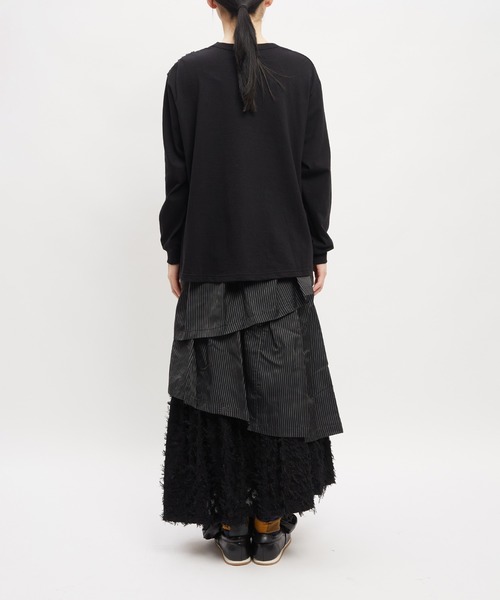 gomme(ゴム)の「タックフレアT(Tシャツ/カットソー・レディース・チャコールグレー/モカ/ブラック・MEDIUM)」の13枚目の写真