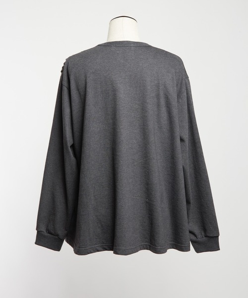 gomme(ゴム)の「タックフレアT(Tシャツ/カットソー・レディース・チャコールグレー/モカ/ブラック・MEDIUM)」の19枚目の写真