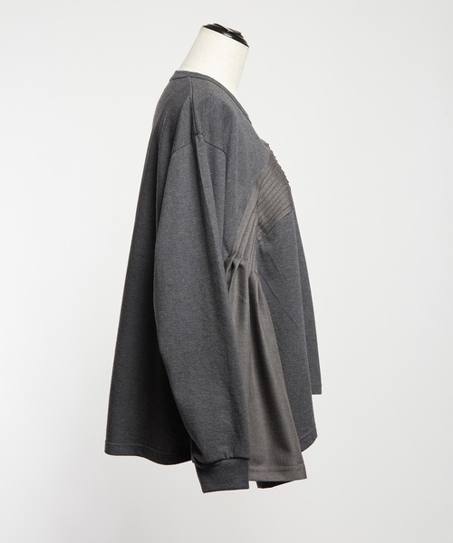 gomme(ゴム)の「タックフレアT(Tシャツ/カットソー・レディース・チャコールグレー/モカ/ブラック・MEDIUM)」の20枚目の写真