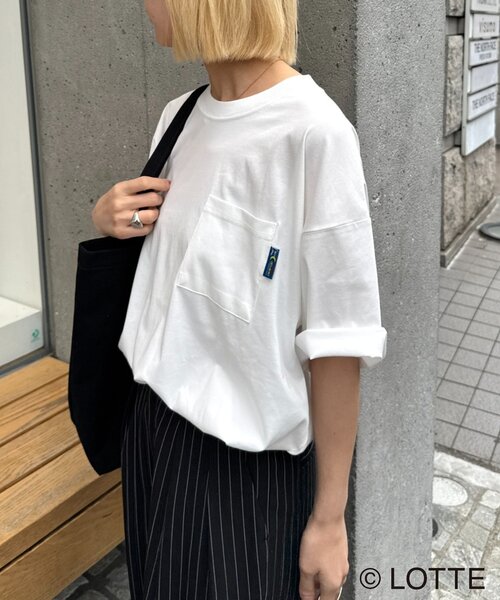 CIAOPANIC TYPY(チャオパニックティピー)の「【TYPY×LOTTE板ガム】持続冷感バックロゴクールミントポケットTEE(Tシャツ/カットソー・メンズ・ブルー/チャコールグレー/ホワイト/イエロー・MEDIUM/LARGE/X-LARGE/SMALL)」の11枚目の写真
