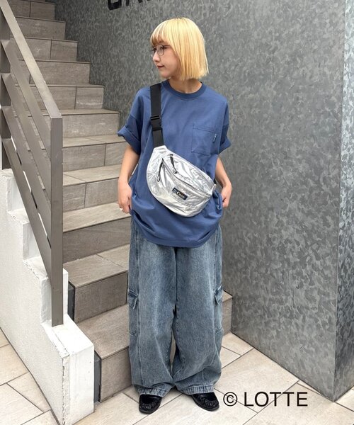 CIAOPANIC TYPY(チャオパニックティピー)の「【TYPY×LOTTE板ガム】持続冷感バックロゴクールミントポケットTEE(Tシャツ/カットソー・メンズ・ブルー/チャコールグレー/ホワイト/イエロー・MEDIUM/LARGE/X-LARGE/SMALL)」の15枚目の写真