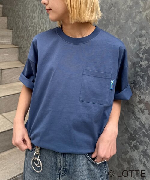 CIAOPANIC TYPY(チャオパニックティピー)の「【TYPY×LOTTE板ガム】持続冷感バックロゴクールミントポケットTEE(Tシャツ/カットソー・メンズ・ブルー/チャコールグレー/ホワイト/イエロー・MEDIUM/LARGE/X-LARGE/SMALL)」の16枚目の写真