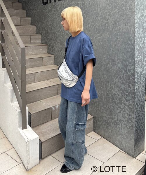 CIAOPANIC TYPY(チャオパニックティピー)の「【TYPY×LOTTE板ガム】持続冷感バックロゴクールミントポケットTEE(Tシャツ/カットソー・メンズ・ブルー/チャコールグレー/ホワイト/イエロー・MEDIUM/LARGE/X-LARGE/SMALL)」の17枚目の写真