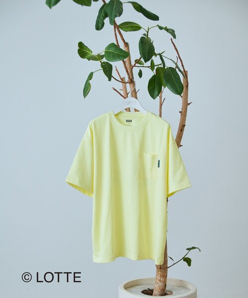CIAOPANIC TYPY(チャオパニックティピー)の「【TYPY×LOTTE板ガム】持続冷感バックロゴクールミントポケットTEE(Tシャツ/カットソー・メンズ・ブルー/チャコールグレー/ホワイト/イエロー・MEDIUM/LARGE/X-LARGE/SMALL)」の7枚目の写真