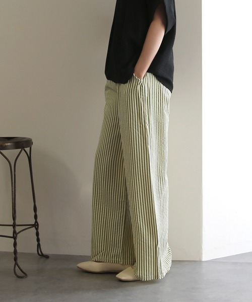 No one knows(ノーワンノーズ)の「ZOZO限定 ストライプパンツ(その他パンツ・レディース・モスグリーン/スミクロ・FREE)」の21枚目の写真